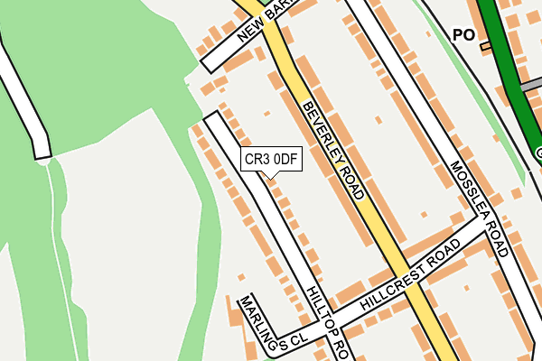 CR3 0DF map - OS OpenMap – Local (Ordnance Survey)