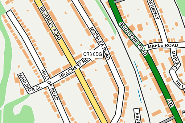 CR3 0DG map - OS OpenMap – Local (Ordnance Survey)