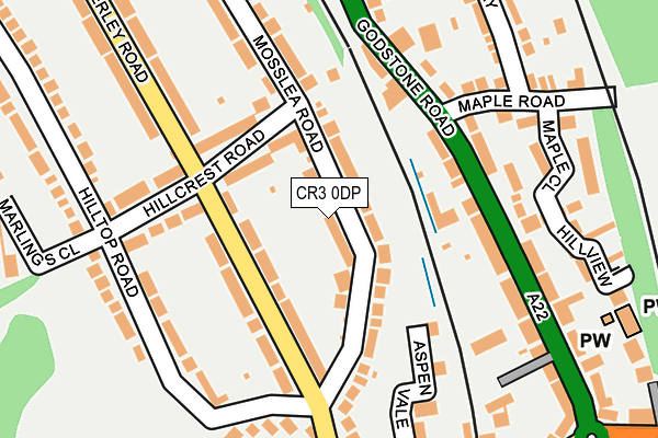 CR3 0DP map - OS OpenMap – Local (Ordnance Survey)