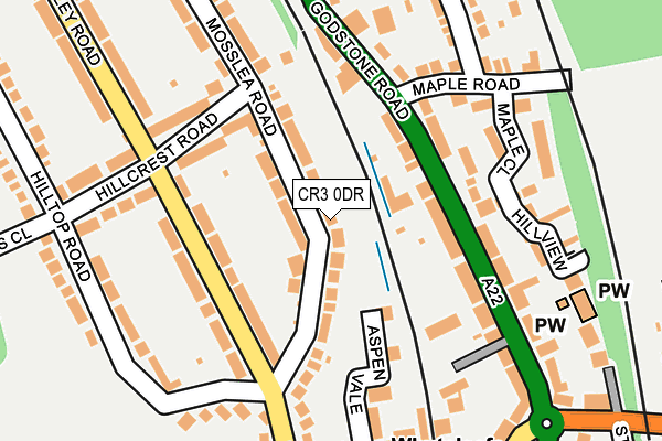 CR3 0DR map - OS OpenMap – Local (Ordnance Survey)