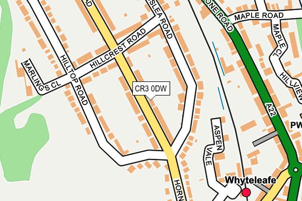 CR3 0DW map - OS OpenMap – Local (Ordnance Survey)