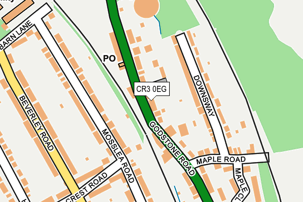 CR3 0EG map - OS OpenMap – Local (Ordnance Survey)