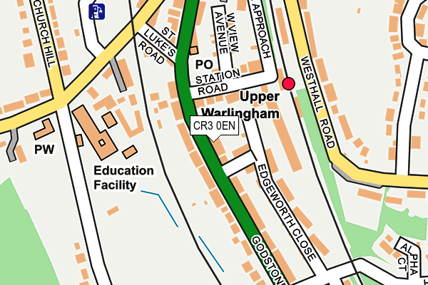 CR3 0EN map - OS OpenMap – Local (Ordnance Survey)