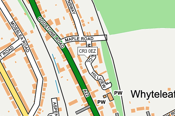 CR3 0EZ map - OS OpenMap – Local (Ordnance Survey)