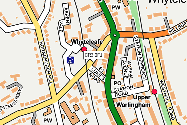 CR3 0FJ map - OS OpenMap – Local (Ordnance Survey)