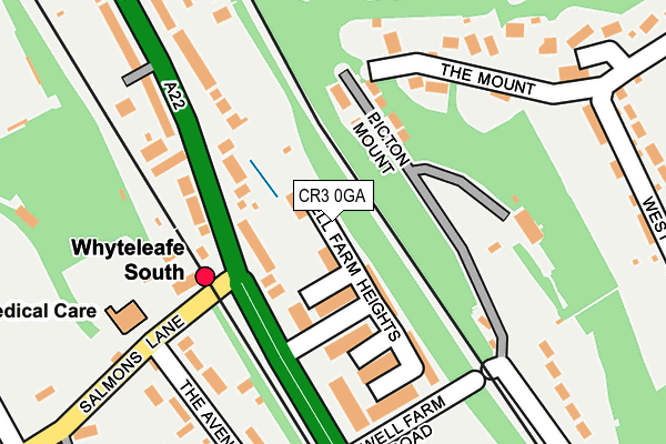 CR3 0GA map - OS OpenMap – Local (Ordnance Survey)