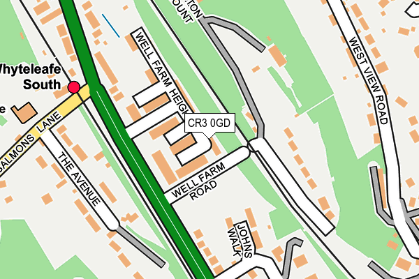 CR3 0GD map - OS OpenMap – Local (Ordnance Survey)