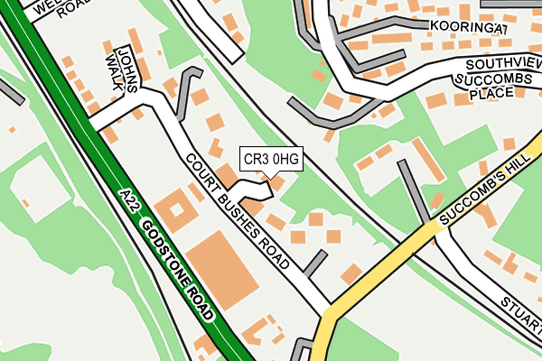 CR3 0HG map - OS OpenMap – Local (Ordnance Survey)