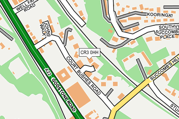 CR3 0HH map - OS OpenMap – Local (Ordnance Survey)
