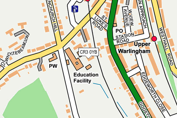 CR3 0YB map - OS OpenMap – Local (Ordnance Survey)