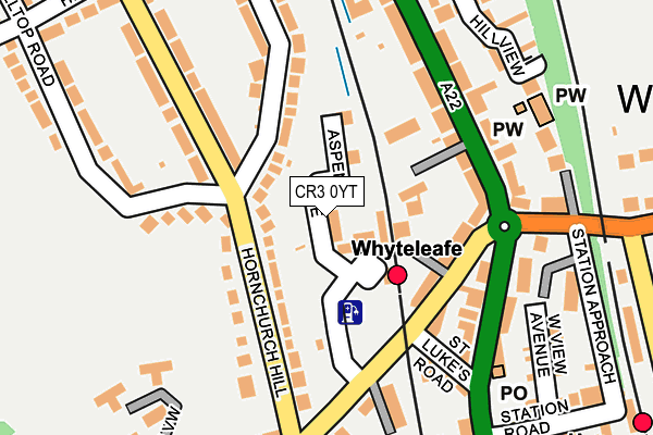 CR3 0YT map - OS OpenMap – Local (Ordnance Survey)