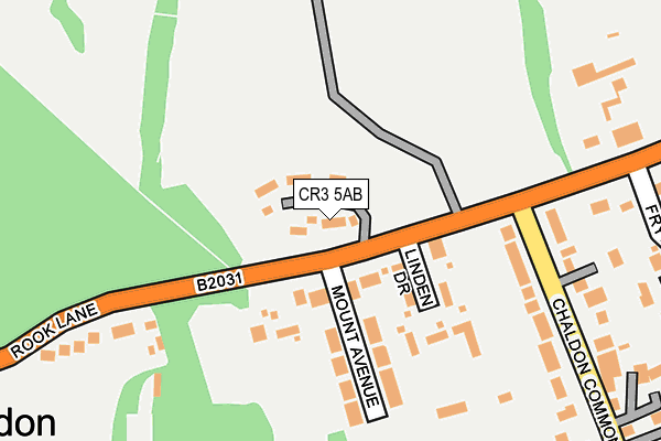 CR3 5AB map - OS OpenMap – Local (Ordnance Survey)