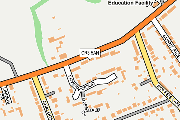 CR3 5AN map - OS OpenMap – Local (Ordnance Survey)