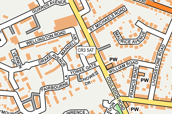 CR3 5AT map - OS OpenMap – Local (Ordnance Survey)