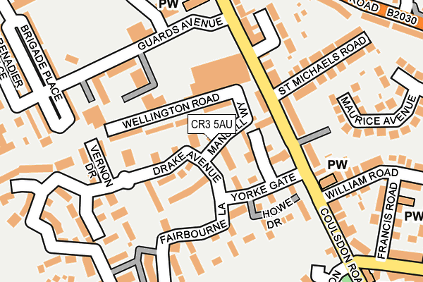 CR3 5AU map - OS OpenMap – Local (Ordnance Survey)