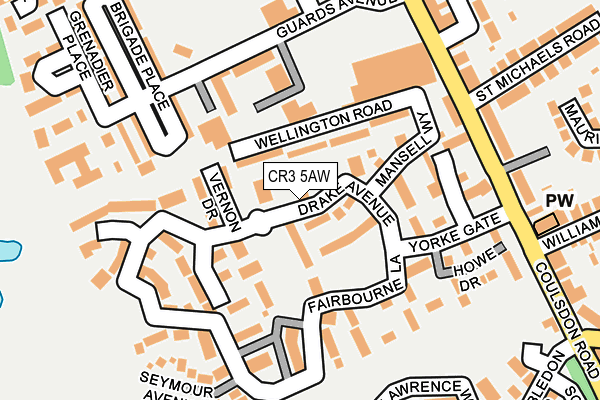 CR3 5AW map - OS OpenMap – Local (Ordnance Survey)