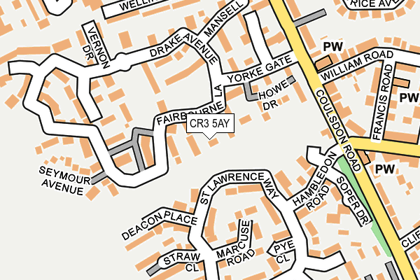 CR3 5AY map - OS OpenMap – Local (Ordnance Survey)