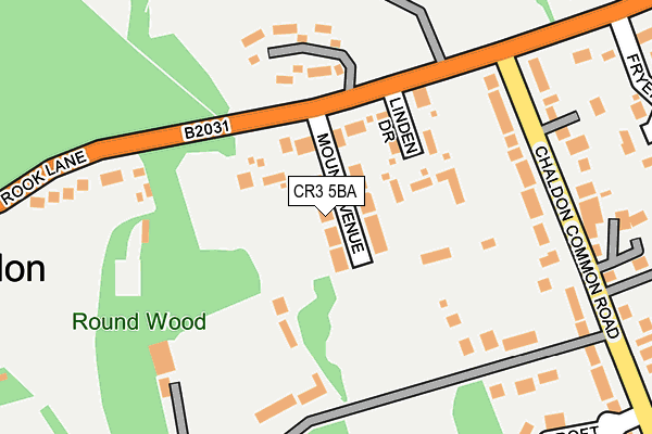 CR3 5BA map - OS OpenMap – Local (Ordnance Survey)