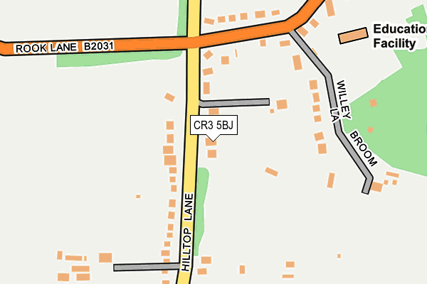 CR3 5BJ map - OS OpenMap – Local (Ordnance Survey)