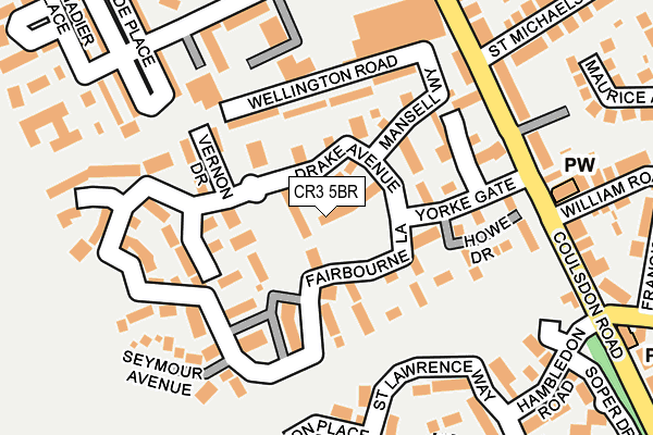 CR3 5BR map - OS OpenMap – Local (Ordnance Survey)