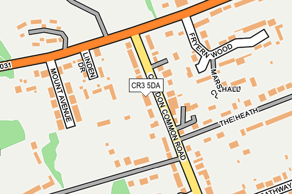 CR3 5DA map - OS OpenMap – Local (Ordnance Survey)