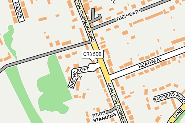 CR3 5DB map - OS OpenMap – Local (Ordnance Survey)