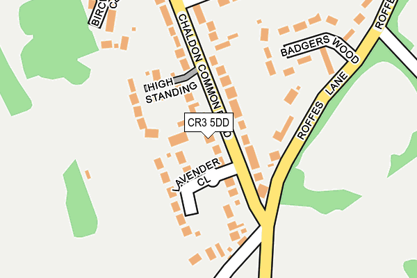 CR3 5DD map - OS OpenMap – Local (Ordnance Survey)