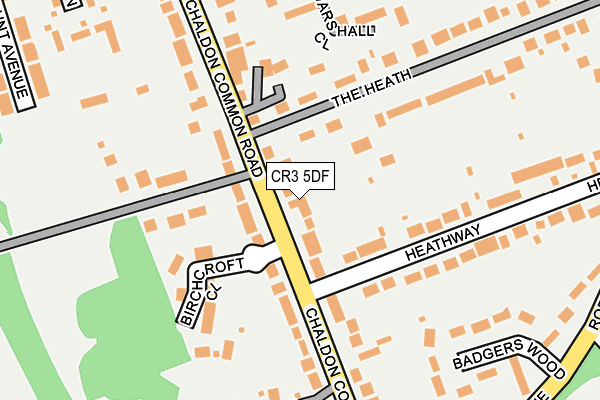 CR3 5DF map - OS OpenMap – Local (Ordnance Survey)