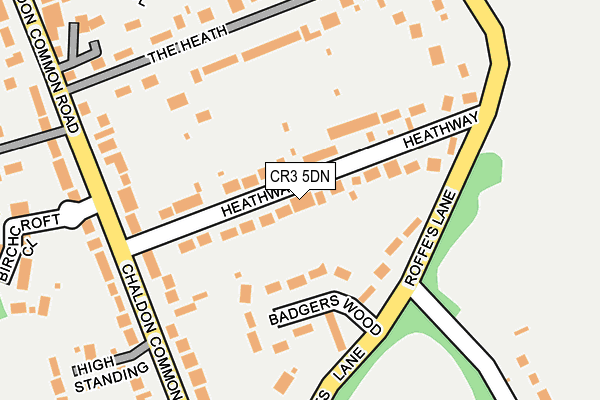 CR3 5DN map - OS OpenMap – Local (Ordnance Survey)