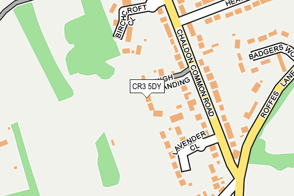 CR3 5DY map - OS OpenMap – Local (Ordnance Survey)