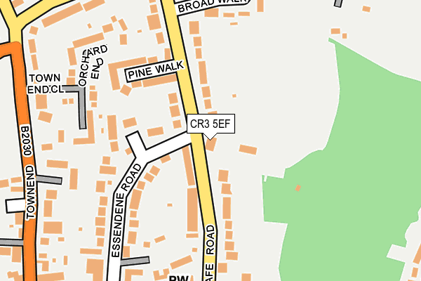 CR3 5EF map - OS OpenMap – Local (Ordnance Survey)