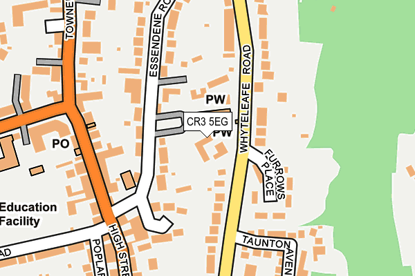 CR3 5EG map - OS OpenMap – Local (Ordnance Survey)