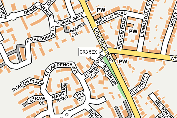 CR3 5EX map - OS OpenMap – Local (Ordnance Survey)