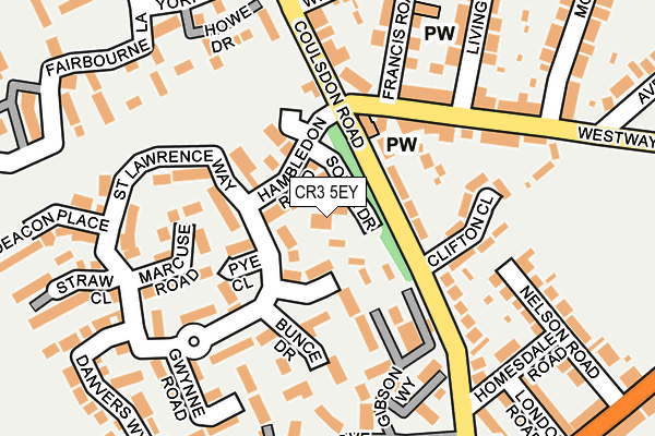 CR3 5EY map - OS OpenMap – Local (Ordnance Survey)