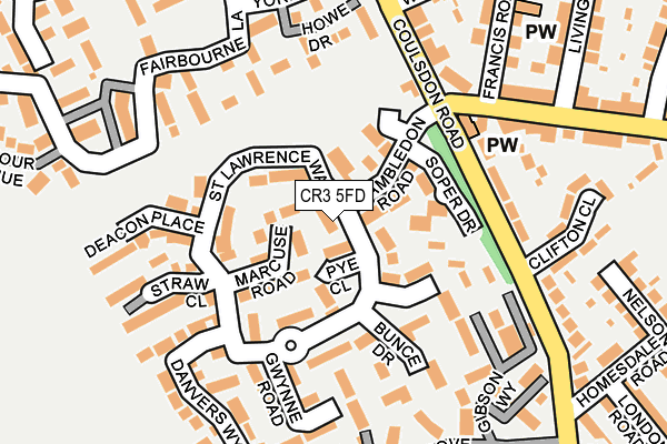 CR3 5FD map - OS OpenMap – Local (Ordnance Survey)