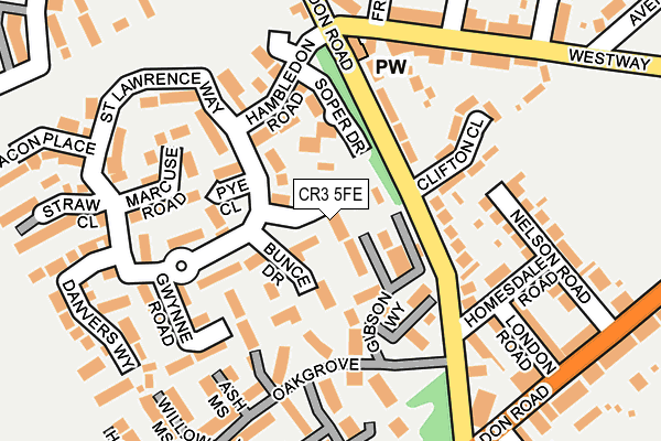 CR3 5FE map - OS OpenMap – Local (Ordnance Survey)