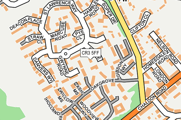 CR3 5FF map - OS OpenMap – Local (Ordnance Survey)