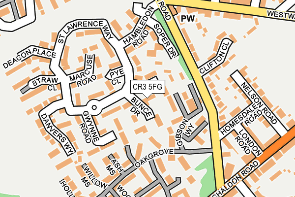 CR3 5FG map - OS OpenMap – Local (Ordnance Survey)