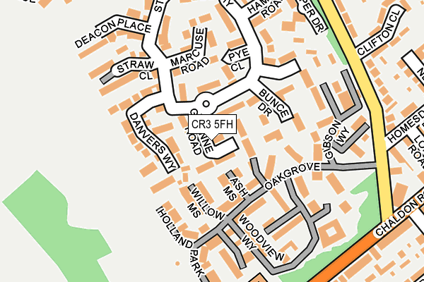 CR3 5FH map - OS OpenMap – Local (Ordnance Survey)