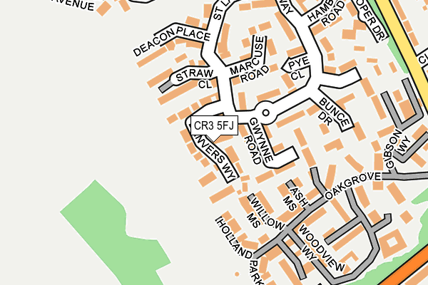 CR3 5FJ map - OS OpenMap – Local (Ordnance Survey)