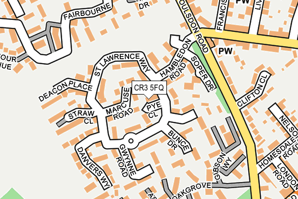 CR3 5FQ map - OS OpenMap – Local (Ordnance Survey)