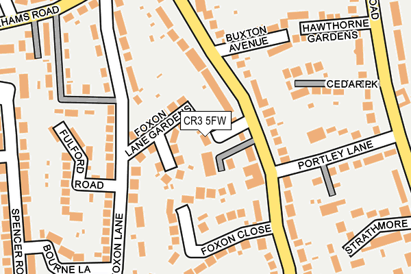 CR3 5FW map - OS OpenMap – Local (Ordnance Survey)