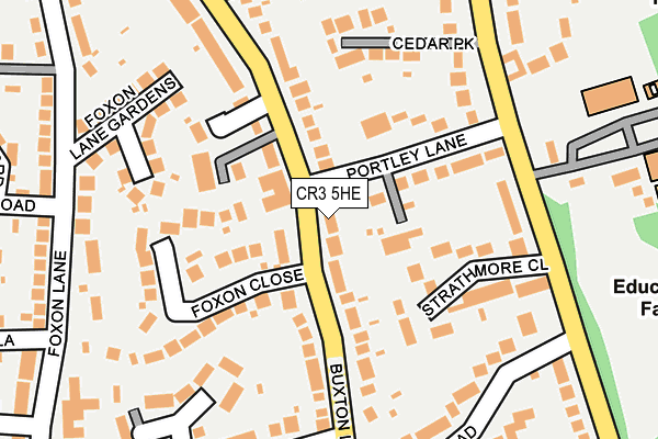 CR3 5HE map - OS OpenMap – Local (Ordnance Survey)