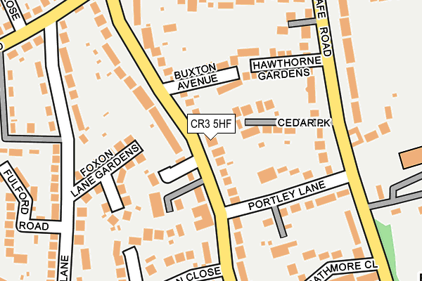 CR3 5HF map - OS OpenMap – Local (Ordnance Survey)