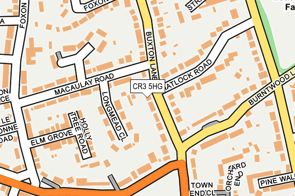 CR3 5HG map - OS OpenMap – Local (Ordnance Survey)