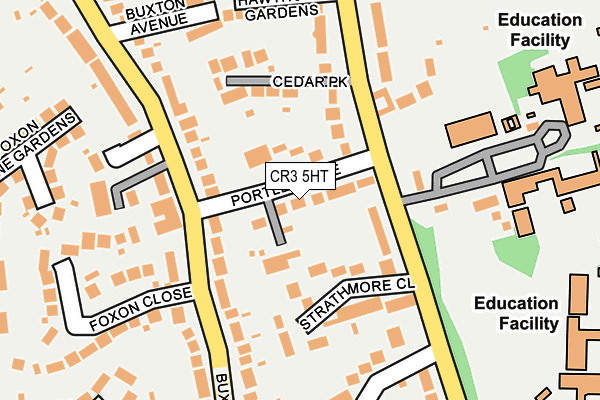 CR3 5HT map - OS OpenMap – Local (Ordnance Survey)