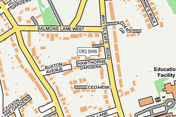 CR3 5HW map - OS OpenMap – Local (Ordnance Survey)