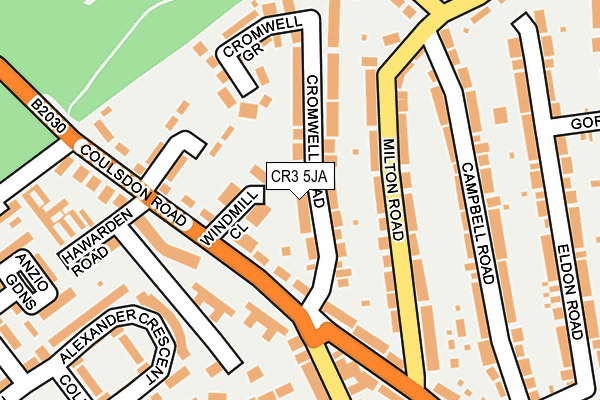 CR3 5JA map - OS OpenMap – Local (Ordnance Survey)