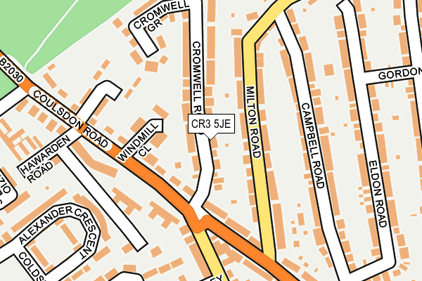 CR3 5JE map - OS OpenMap – Local (Ordnance Survey)