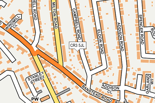 CR3 5JL map - OS OpenMap – Local (Ordnance Survey)